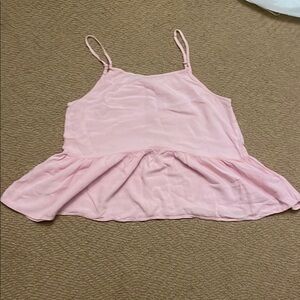 Pink Peplum Tank Top